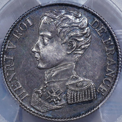 【二手】 PCGS SP63季軍1831年法國亨利五世1法郎銀制樣幣81 外國錢幣 銀幣 錢幣【明月軒】