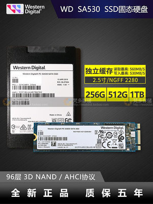 WD/西部數據 SA530 1T\500G\250G SSD 2.5寸\m2 SSD固態硬碟SATA3