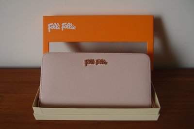 FOLLI FOLLIE-粉色長夾(鈔票夾x2+卡夾4x2+零錢夾)-全新正品-男士們 送您心儀的對象或伴侶或太太一個♥