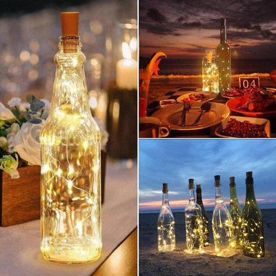 投影燈太陽能瓶塞燈串銅線led銅線燈串彩燈泡紅酒瓶布置裝飾場景氛圍燈