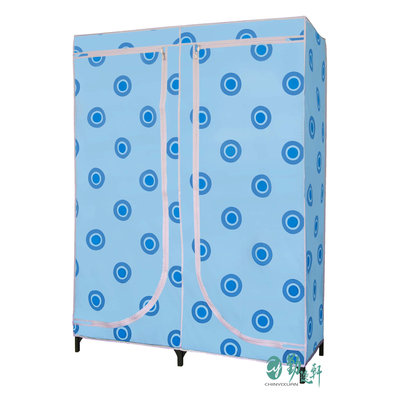 【Sanho 三和牌】巧樣多EWP-1型點點天空藍DIY收納衣櫥組(布架合裝)台灣製造現貨