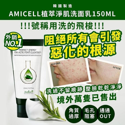 🇰🇷韓國製造 AMICELL植萃淨肌飛梭洗面乳150ML