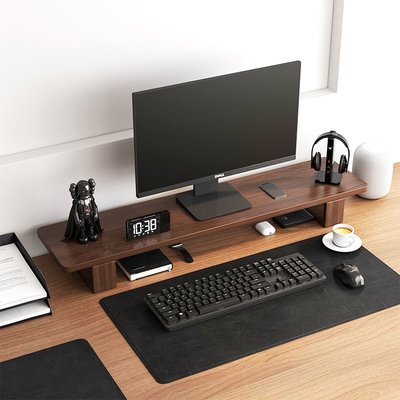 桌上型電腦顯示器增高架實木臺式屏幕增高支架桌面增高架收納托架支撐架