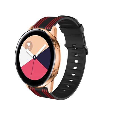 【手錶錶帶】適用華米GTS2\/GTR2e 米動青春版條紋硅膠手錶帶小米Color運動個性