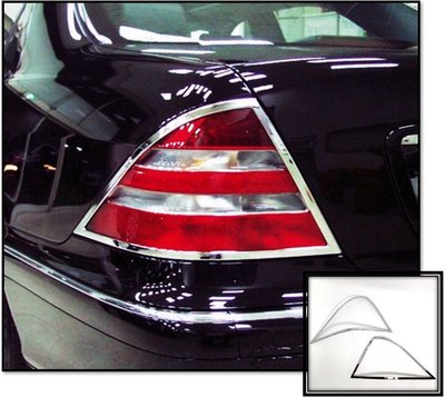 圓夢工廠 Benz 賓士 S W220 S500 S600 S55 1998~2002 鍍鉻銀 車燈框 後燈框 尾燈框