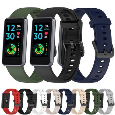 適用於全球版 Realme Band 2 Smartband 錶帶矽膠帶運動手鍊替換錶帶腕帶