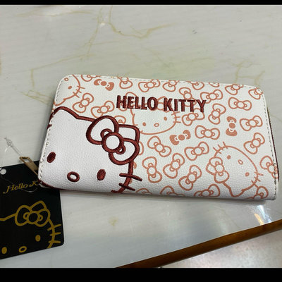 Hello Kitty 刺繡長皮夾