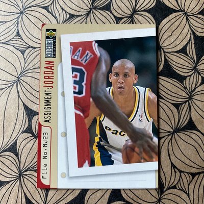 96-97 Collector’s Choice #365 Assignment: Jordan - Reggie Miller, Michael Jordan