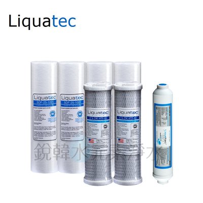 【美國 Liquatec】10吋標準型一年份濾心(7支裝) 適用淨水器 RO逆滲透 通用規格 濾芯 銳韓水元素淨水