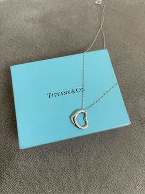 Tiffany & Co Tiffany 經典OPEN HEART 愛心項鍊 (M) 生日 情人節禮物*