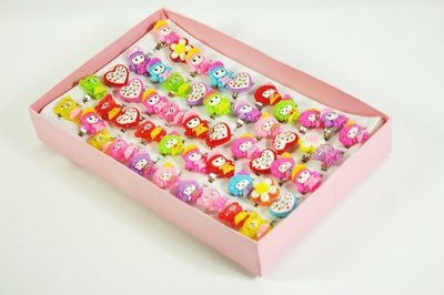 佳佳玩具 ----- 彩色糖果戒 可愛 兒童 卡通戒子 50入裝 飾品 禮品 【YF9536】