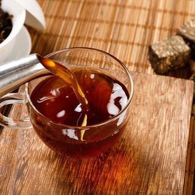 【黑茶】顆粒免撬安化黑茶正宗千兩茶花卷茶湖南黑茶便捷型陳年黑茶2015年茶葉  可開發票