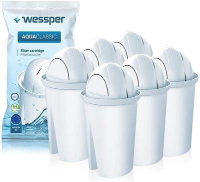 德國 Wessper 6入Classic經典圓形濾心 濾芯濾水器淨水濾心 適用Brita Classic 系列