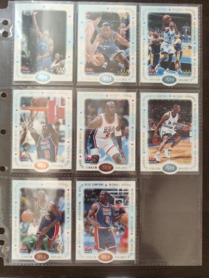 NBA籃球卡 Michael Jordan 1996 USA 特卡全套8張 hardaway