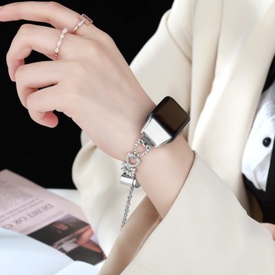 適用華為手環6Pro錶帶 榮耀手環6腕帶心型金屬不銹鋼實心智能運動NFC版通用替換錶帶創意訂製配件男女非原裝