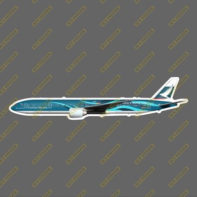 國泰航空 亞洲國際都會 B777 擬真民航機貼紙 防水 尺寸165MM