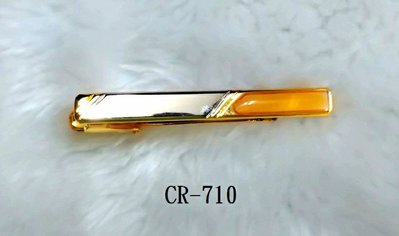 CR-710 鍍金+K白雙色台鑲紫文蛤(6MMx55MM)