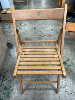 【全國二手家具】原木木紋折疊椅 原木椅/摺疊椅/休閒椅/折合椅/餐椅/露營椅/收納椅/二手家具