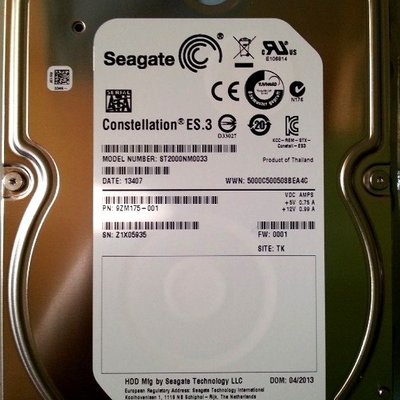 5Cgo【權宇】Seagate 希捷 ST1000NM0033 1TB 1T 7200轉 企業級硬碟 SATA3 含稅