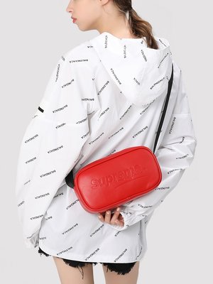【熱賣精選】supreme聯名2022新款女包包潮牌ins斜挎包小眾單肩包夏季小背包