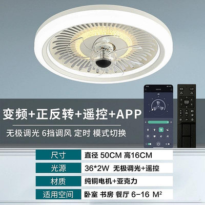 出口台灣110v變頻吸頂風扇燈360度搖頭智能APP電扇燈正反轉吊扇燈~佳盛百貨