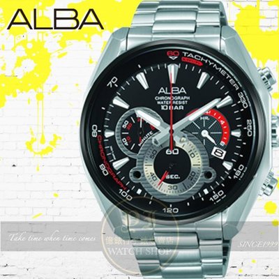 ALBA劉以豪代言前衛潮流三環計時型男腕錶VK63-X027D/AU2197X1公司貨