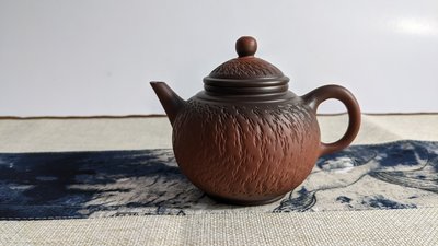 【不動茗壺】台灣鶯歌手拉胚茶壺---林國順 雙彩冰絲壺