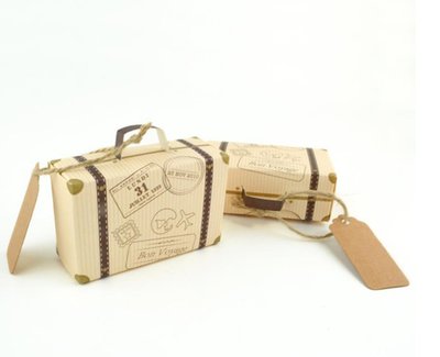 復古傳統 飛機行李箱 喜糖盒 喜氣洋溢 1010專業婚禮品