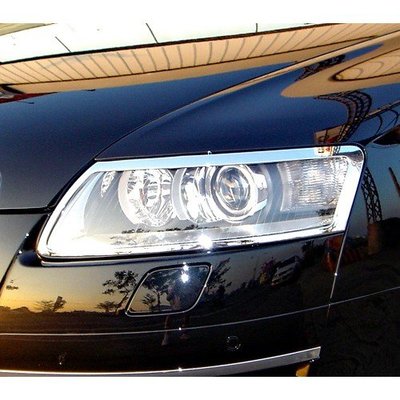 【JR佳睿精品】2004-2010 AUDI A6 改裝 鍍鉻大燈框 前燈框 前燈 飾條 電鍍 台灣製