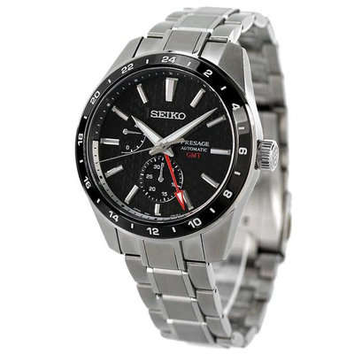 預購 SEIKO SARF005 精工錶 手錶 42mm PRESAGE 機械錶 GMT 黑面盤 鋼錶帶 男錶女錶