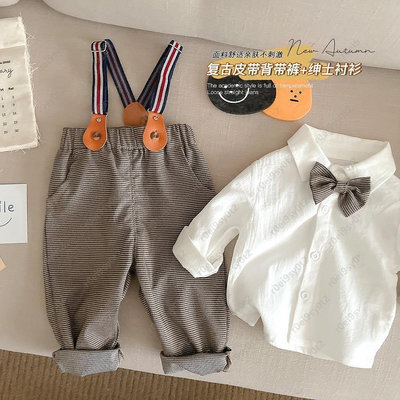 【桃園】男寶紳士套裝 嬰兒紳士套裝 春裝英倫風西裝套裝 男寶寶週歲禮服 兒童休閒套裝