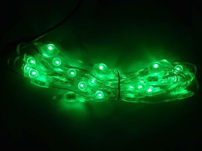 (星光閃閃)綠色 帆布LED 防水燈珠 9mm 5V 外露 燈串 LED帆布燈珠 LED帆布廣告招牌燈48顆一串