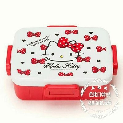 芭比日貨~*日本製 三麗鷗Hello Kitty 樂扣便當盒 保鮮盒 點心盒 水果盒 650ml 現貨特價