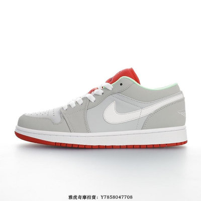 Nike Air Jordan 1 Low“灰紅”兔八哥　百搭耐磨經典運動籃球鞋　553558-021　男女鞋[飛凡男鞋]