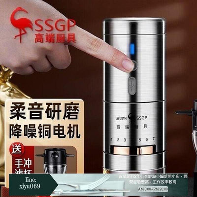 【現貨】德國SSGP自動咖啡豆現磨研磨器全自動咖啡磨豆機電動磨豆機小型