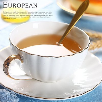 骨瓷咖啡杯碟套裝北歐杯子歐式小奢華小咖啡套具陶瓷拉花下午茶杯