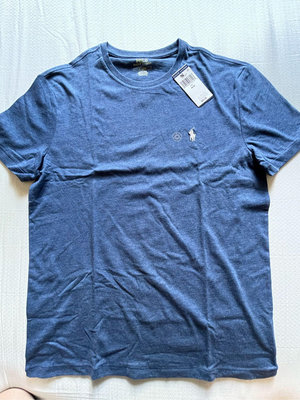 Ralph Laure by polo polo小馬刺繡logo男生短袖T恤 灰藍色 M/M號 全新正品 美國購回 現貨在台