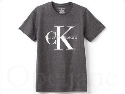 特價899元 Calvin Klein CK 卡文克萊灰色潮T短T恤上衣棉短青少年款L號=大人XS/S 愛Coach包包