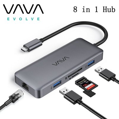 【WoW美國代購】VAVA VA-UC010 8合1 USB-C MacBook集線Type-C Hub 4K HDMI