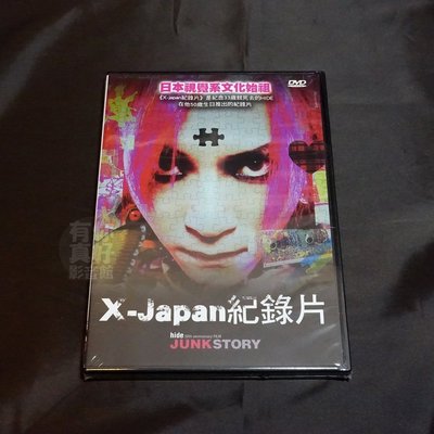 全新日影《X-Japan 紀錄片》DVD 是紀念33歲就死去的HIDE，在他50歲生日推出的紀錄片