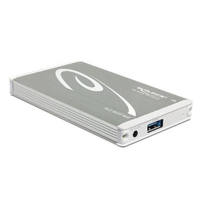[新品出清] Delock 42553 ~ 2.5吋 M.2 NGFF 固態硬碟外接盒 USB 3.1 Gen2 銀色