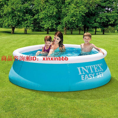 【高品質】游泳池 INTEX28101成人家用游泳池蓄水池 戶外大型泡澡桶戲水池 充氣泳池