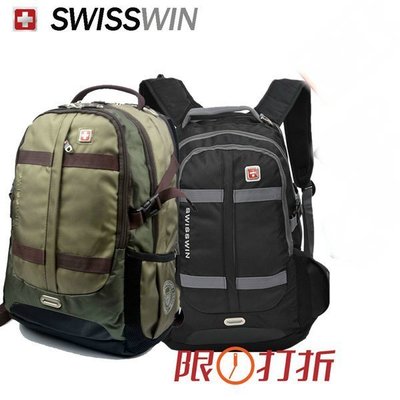 swisswin瑞士軍刀包雙肩包商務休閒電腦包男包女學生書包旅行背包新台幣：998元