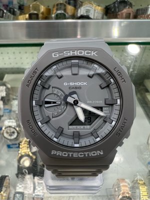 【金台鐘錶】CASIO卡西歐 G-SHOCK 超人氣的八角錶殼設計 農家橡樹 (灰) GA-2110ET-8A