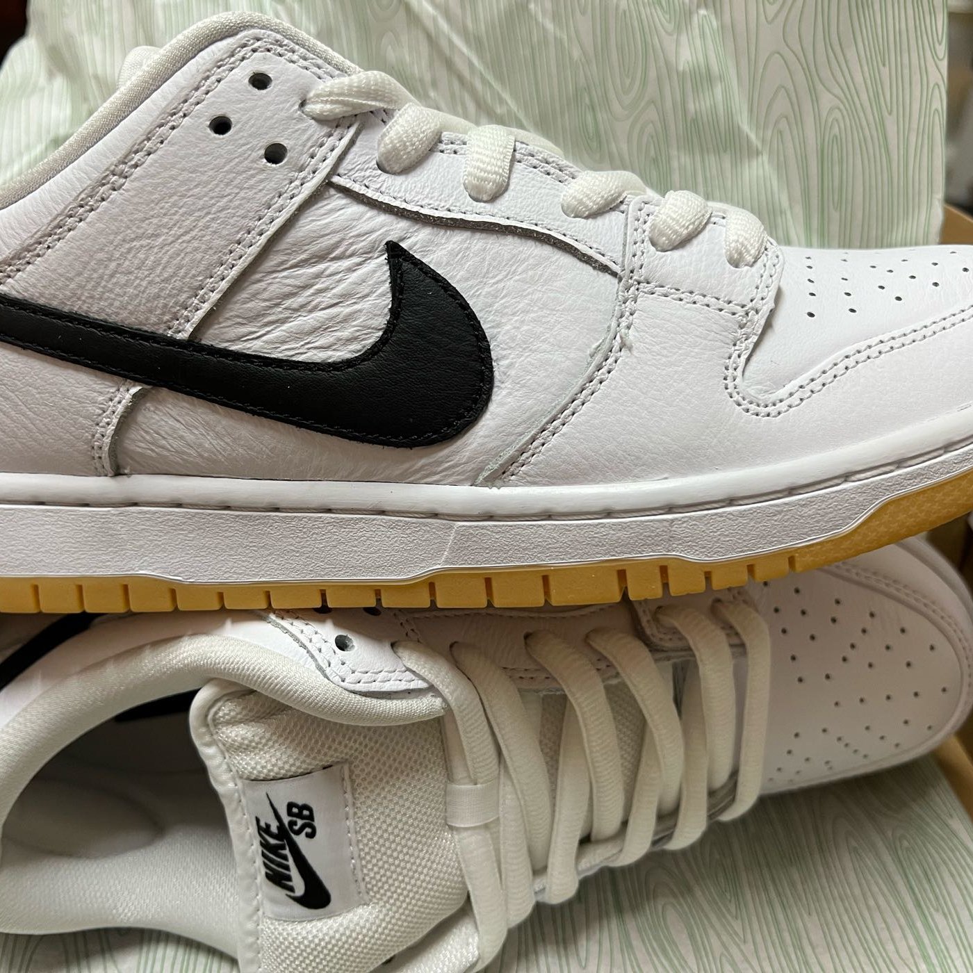 全新現貨US9 Nike 休閒鞋SB Dunk Low Pro lso White Gum 焦糖底白生膠