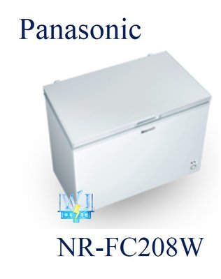 可議價【暐竣電器】Panasonic 國際 NR-FC208W / NRFC208W 臥式冷凍櫃 冰櫃 大容量冰櫃