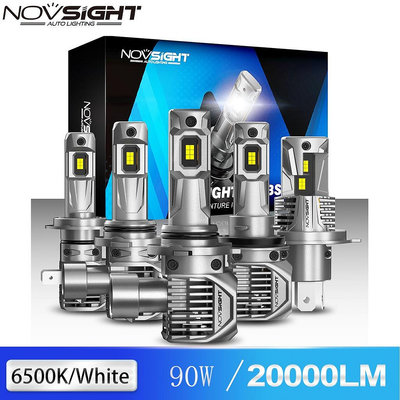 Novsight N62 9005 9006 H4 H11 H7 汽車 LED 大燈燈泡 90W 20000LM 650
