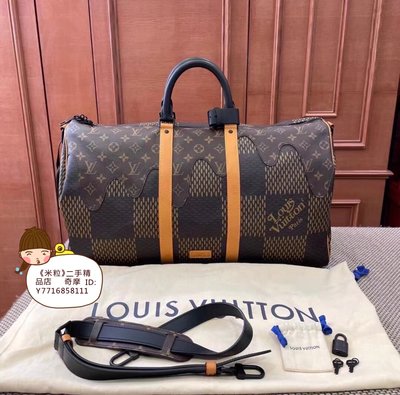 Louis Vuitton LV Keepall 50 White Leather ref.784369 - Joli Closet