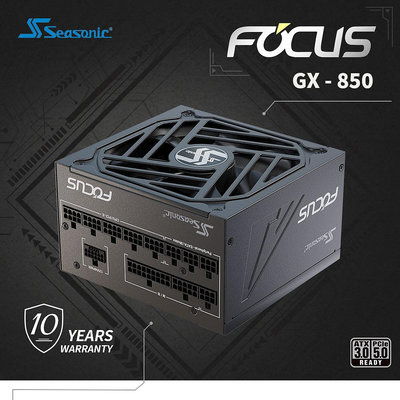 【澄名影音展場】海韻 Seasonic FOCUS GX-850 ATX3.0 電源供應器 金牌/全模 (編號:SE-PS-FO3GX850)