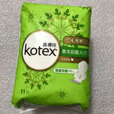 Kotex 靠得住 衛生棉 草本抑菌AIR 11片 28cm